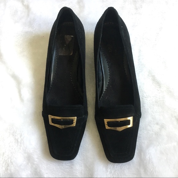 Anne Klein Shoes - Anne Klein Black Suede Loafers